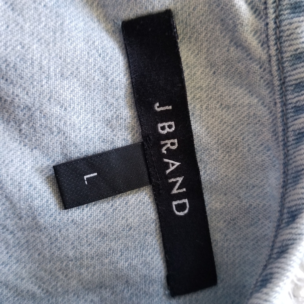 J Brand Light Blue Denim Frayed Edge Tank - Picture 9 of 10